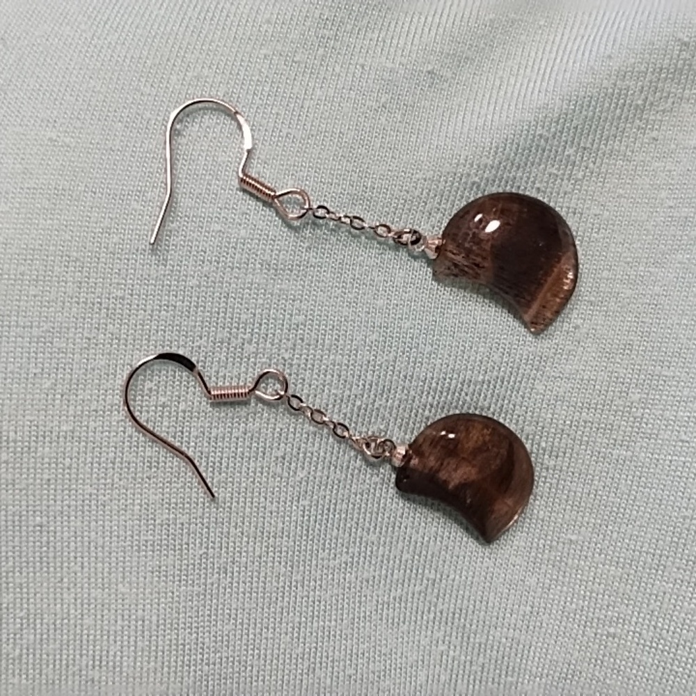 S925 crystal moon earrings